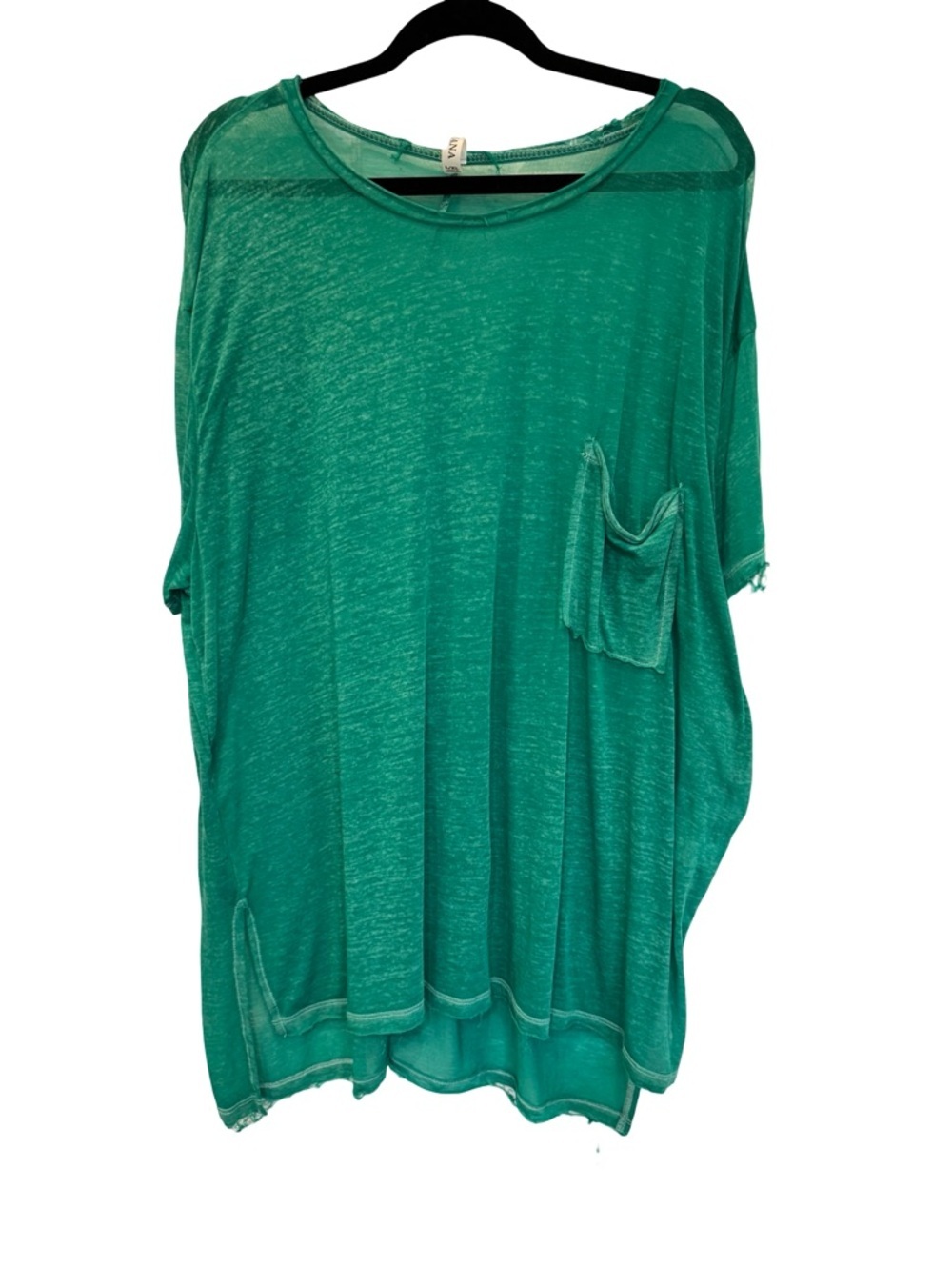 Zenana Outfitters Teal Lightweight Pocket Tee